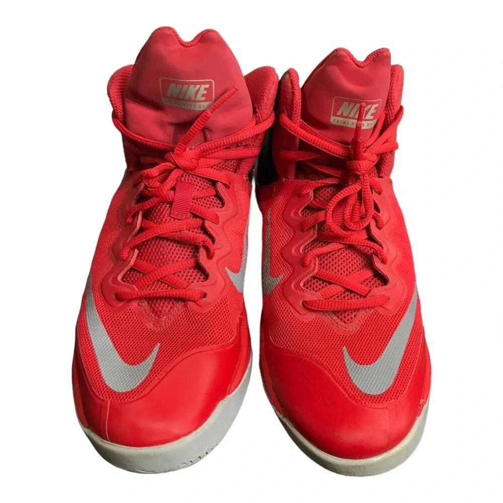 Nike Basketball Shoes Kids 7Y‎ Red Prime Hype DF High Top 807613-600 Sneakers